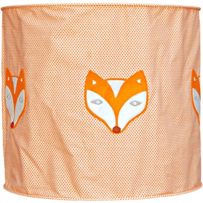 Suspension lampion en tissu corbeau et renard orange
