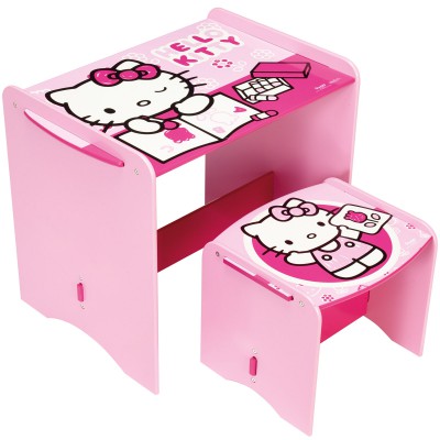 Mon premier bureau hello kitty rose avec tabouret