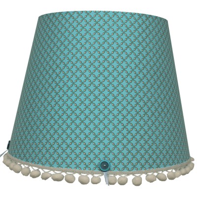 Abat-jour retro vintage turquoise pour lampe (35 x 28 cm)