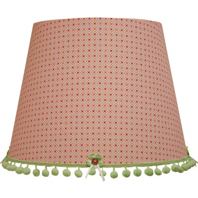 Abat-jour pretty pastels rose et vert pour lampe (35 x 28 cm)