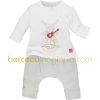 Ensemble T-shirt et sarouel Pretty gris (naissance au 6 mois)
