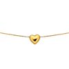 Collier cha�ne pendentif coeur coulissant (or jaune 750�)