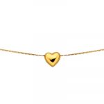Collier cha�ne pendentif coeur coulissant (or jaune 750�) - Berceau magique bijoux