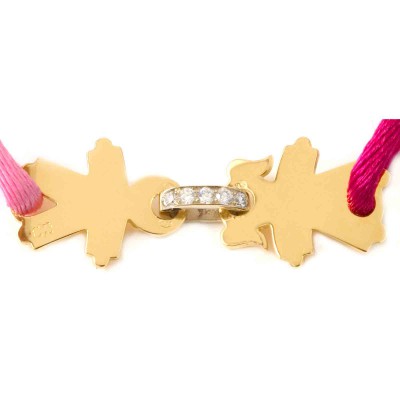 Anneau en diamants pour bracelet cordon (anneau pav� de diamants GVS)  par Loupidou