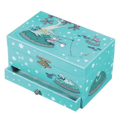 Bo�te � bijoux musicale Crocodile p�che bleu par Trousselier