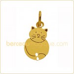 Pendentif chat (or jaune) - A.Augis