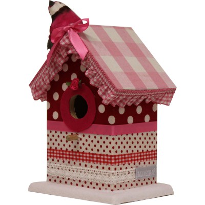 Cabane à oiseaux candy colours (12 x 9 x 16 cm)