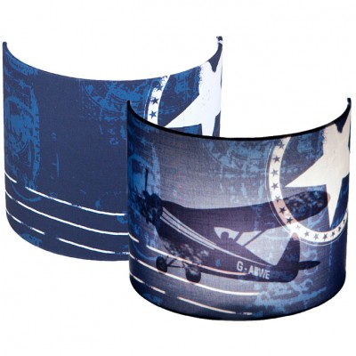 Applique murale silhouette blue airplane (20 x 24 cm)