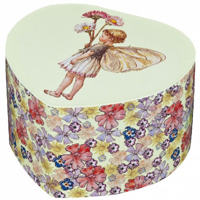 Grand coeur musical jaune paquerettes Flower Fairies par Trousselier