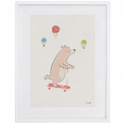 Poster encadré skating around playtime by briagell perret (30 x 40 cm)