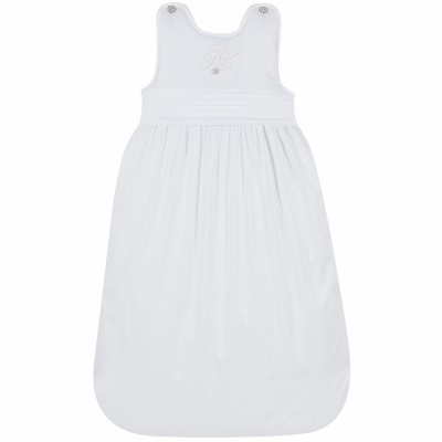 Gigoteuse chaude blanche monogramme (90 cm)