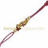 Bracelet cordon papillons (or jaune)