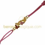 Bracelet cordon papillons (or jaune) - A.Augis