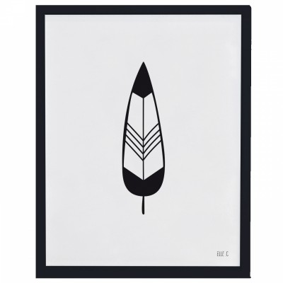 Poster encadré plume indian spirit by elle c. (30 x 40 cm)