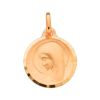 M�daille Vierge entour�e diamant�e (or jaune 375�)