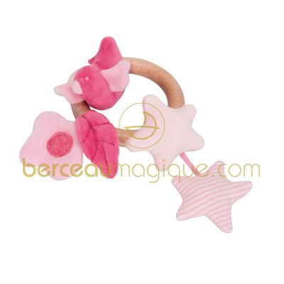 Hochet anneau bois Lila par Moulin Roty