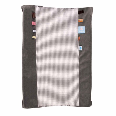 Housse de matelas � langer Happy Dressing Hippo Grey en coton bio (45 x 70 cm)   par  Snoozebaby