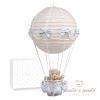 Lampe montgolfi�re ours vichy bleu