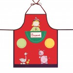 Tablier rouge personnalisable - Les Griottes