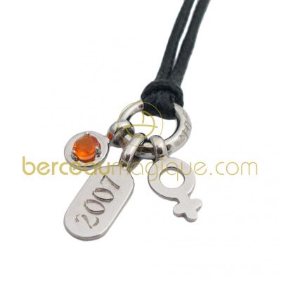 Pendentif Pogo pierre fine (fille) (Argent) par Mikado