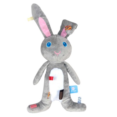 Doudou �tiquette lapin Moochi par Snoozebaby