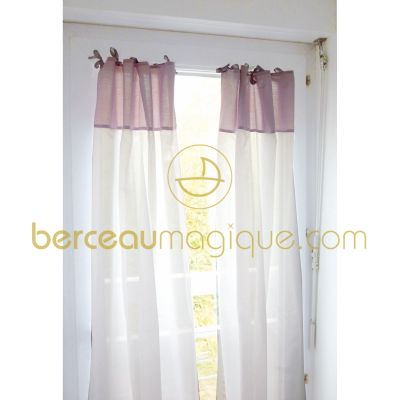 Ciel de lit ou rideau Po�me x2 (76cm x 160cm) par Candide