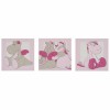 Cadres d�co en tissu Victoria et Lucie (25 x 25 cm) 3 pi�ces