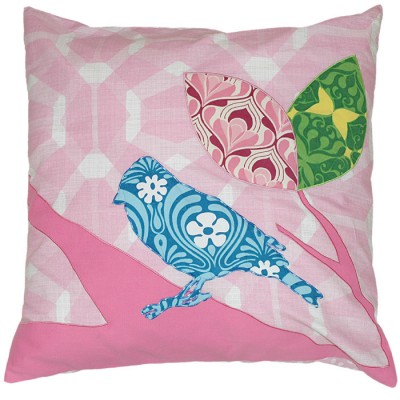 Housse de coussin oiseau (50 x 50 cm)