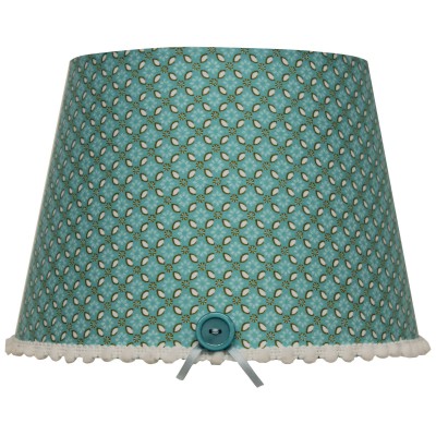 Abat-jour retro vintage turquoise pour lampe (20 x 15 cm)