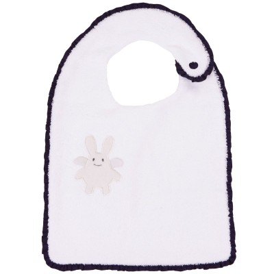 Bavoir ange lapin bleu marine