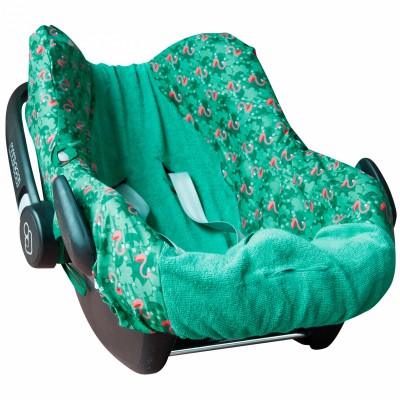 Housse de cosy pour siège-auto pebble flamingo