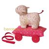 Coussin � roulettes petit mouton fleuri