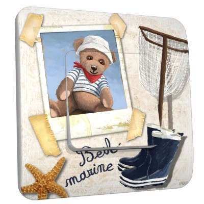 Interrupteur décoré simple bébé marine