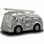 Tirelire Camion de pompiers (m�tal argent�) - Orf�vrerie de Cr�vigny 