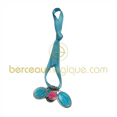 Bracelet miraculeux ruban en satin bleu par M�r�sine