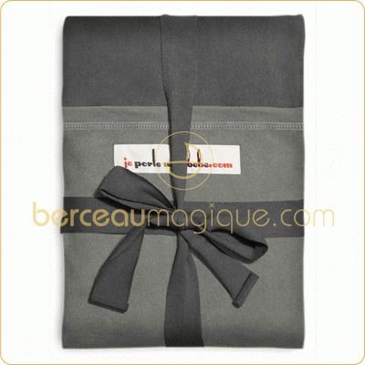 Echarpe de portage anthracite poche olive (COURTE)  par Je Porte Mon B�b�