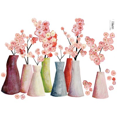 Stickers a3 vases by manuela magni (29,7 x 42 cm)