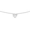 Collier cha�ne pendentif coeur en oxyde de Zirconium (or blanc 750�)