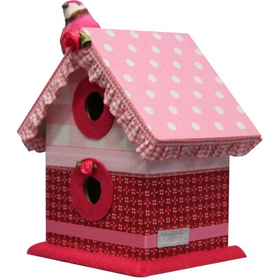 Cabane à oiseaux candy colours (13 x 11 x 18 cm)