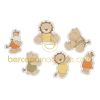 Personnages en bois Baboum Zamba & Hippoum (6 pi�ces)