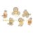 Personnages en bois Baboum Zamba & Hippoum (6 pi�ces)