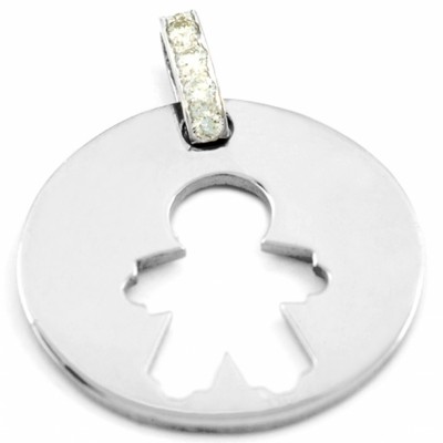 Anneau en diamants pour pendentif Loupidou (or blanc ou or jaune et diamants) par Loupidou