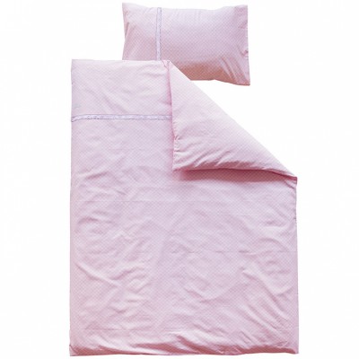 Parure de lit housse de couette et taie d’oreiller sweet pink (120 x 150 cm)