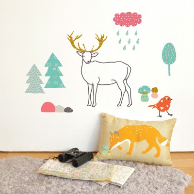 Sticker mural forêt (26 x 35 cm)