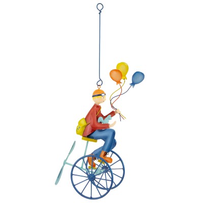 Mobile décoratif triplé ballons roues bleues