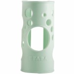 Housse de protection en silicone pour biberon en verre Poudr� bleu - B�aba