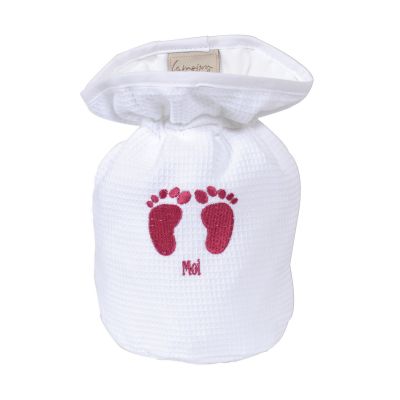 Sac � coton Petits Pieds (19 x 22 cm) par La maison des abeilles