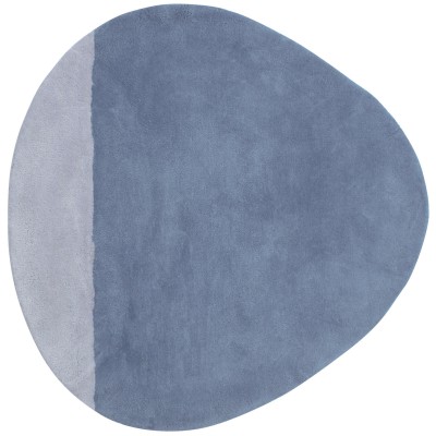Tapis coton stone dusty bleu en mer by sophie cordier (80 x 81 cm)