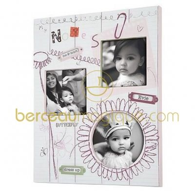 Cadre photo Scrapbook rose par Mamas and Papas