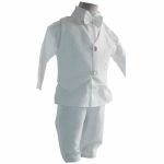 Tenue de bapt�me 4 pi�ces blanche (6 mois � 8 ans) - Nice Kids